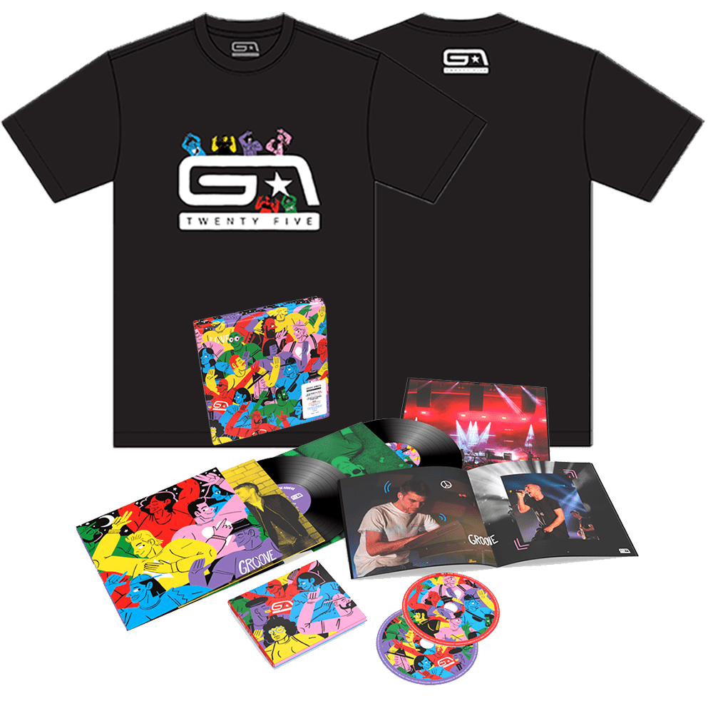 Groove Armada - GA25 Anniversary Boxset Includes Free Photo-BlackWhite Twenty Five T-Shirt