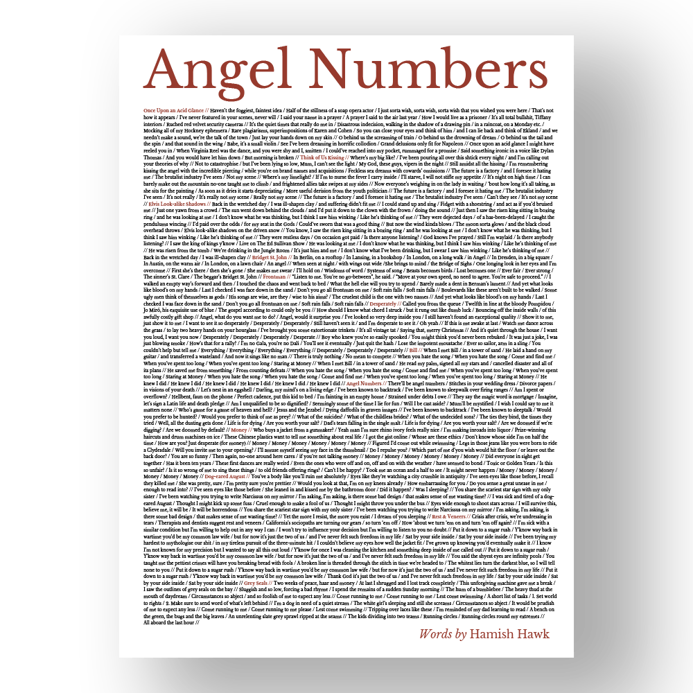 Hamish Hawk - Angel Numbers Tea Towel