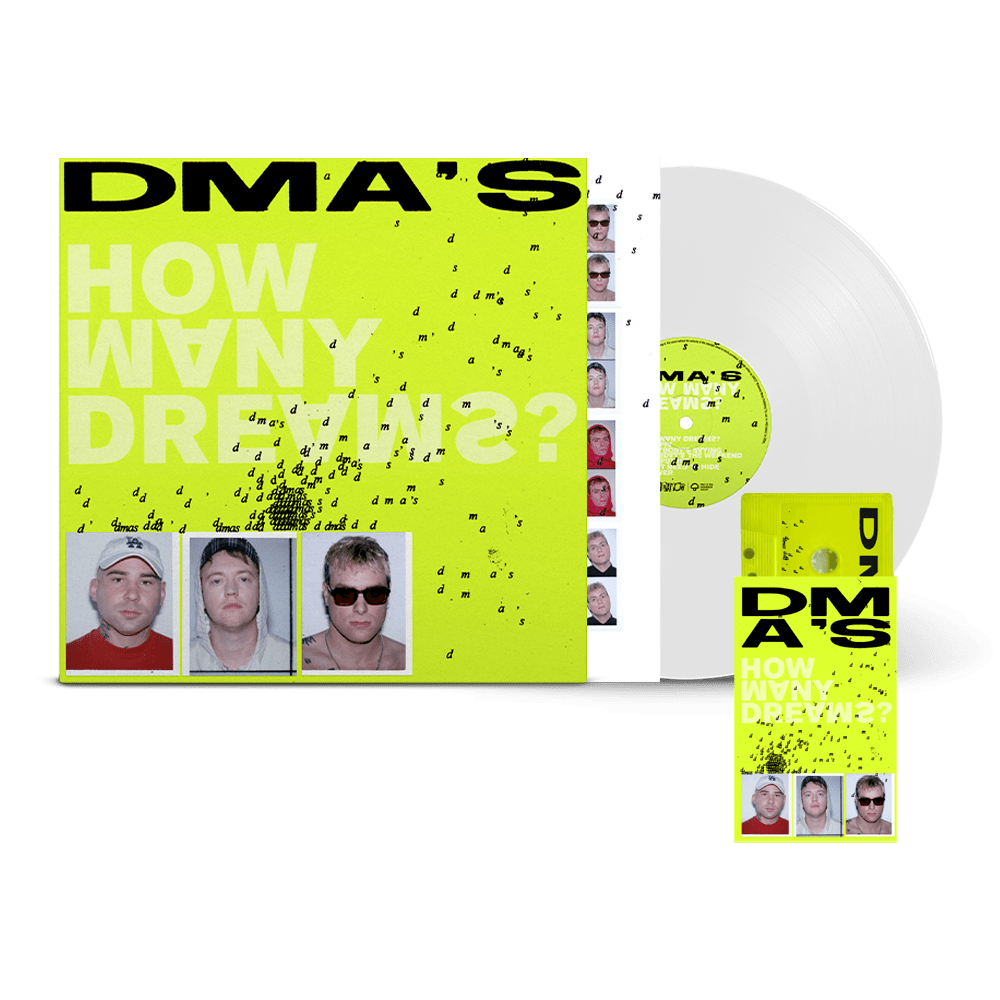 DMA'S - How Many Dreams Exclusive White LP in Neon Yellow Gatefold + Exclusive Jelly Yellow Cassette