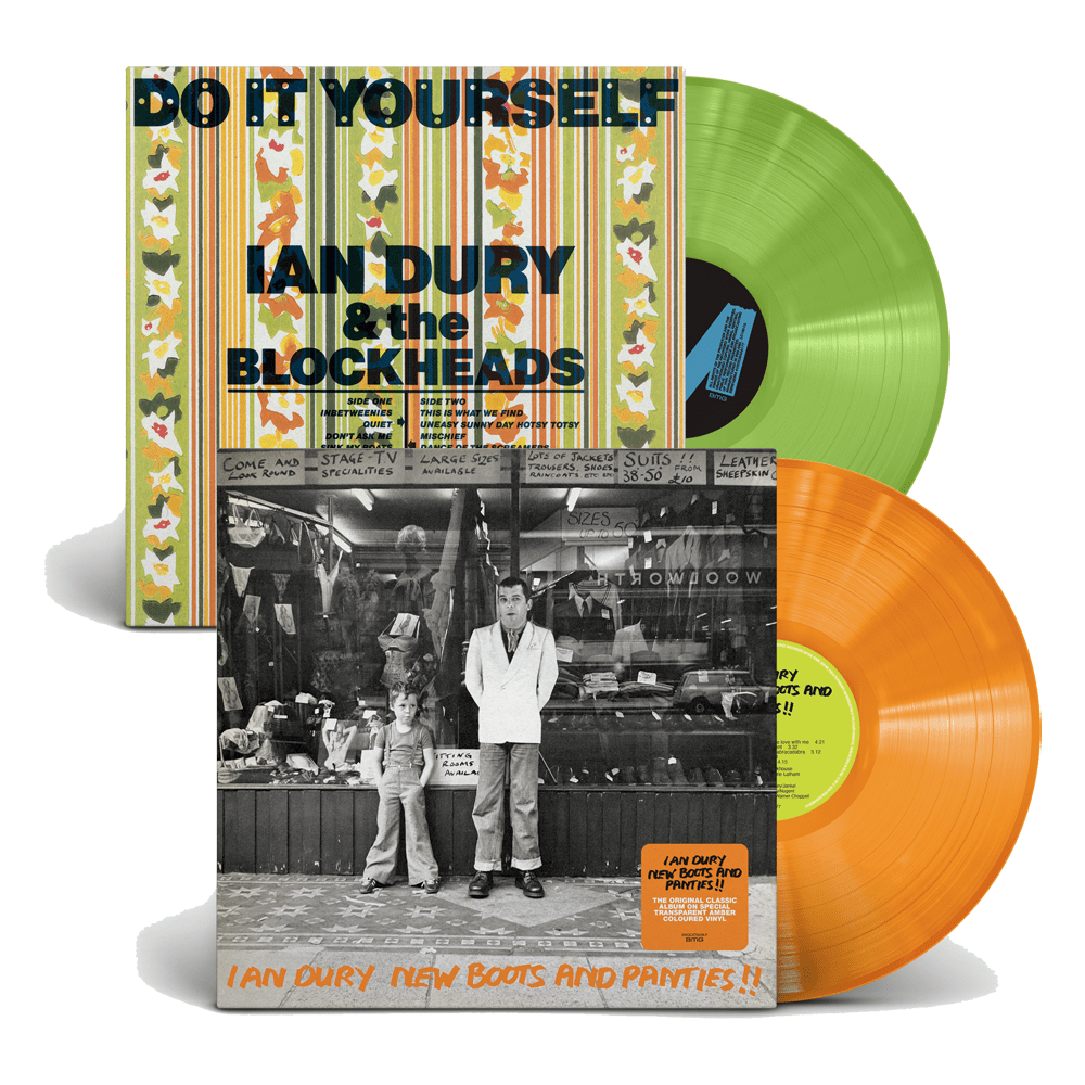 Ian Dury & The Blockheads + Ian Dury - New Boots & Panties!! Transparent Amber Vinyl & Do It Yourself Transparent Lime Vinyl