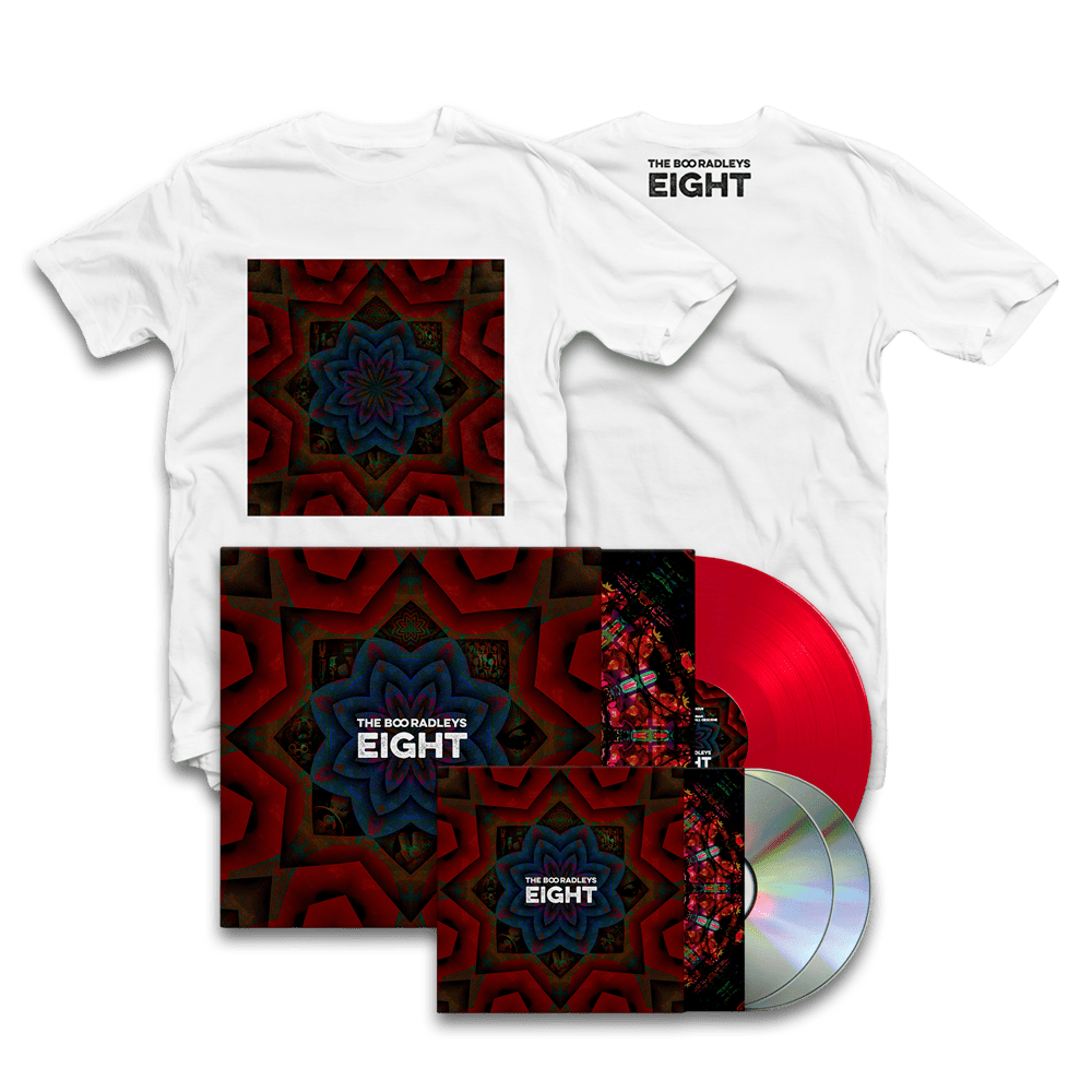 The Boo Radleys - Eight Trans Red Vinyl + Double CD + T-Shirt (Includes Signed Print)