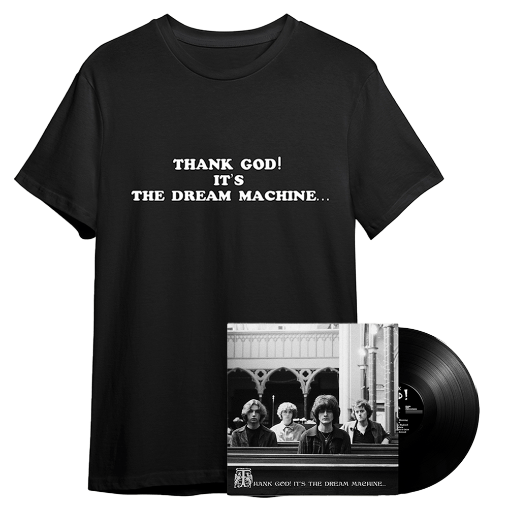 The Dream Machine - Thank God! Its the Dream Machine  Signed Black Vinyl-T-Shirt