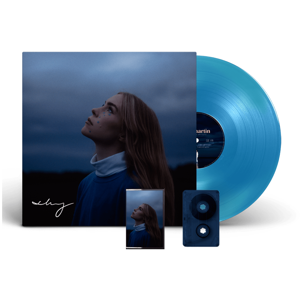 shy martin - late night thoughts exclusive signed blue lp & limited edition navy blue cassette