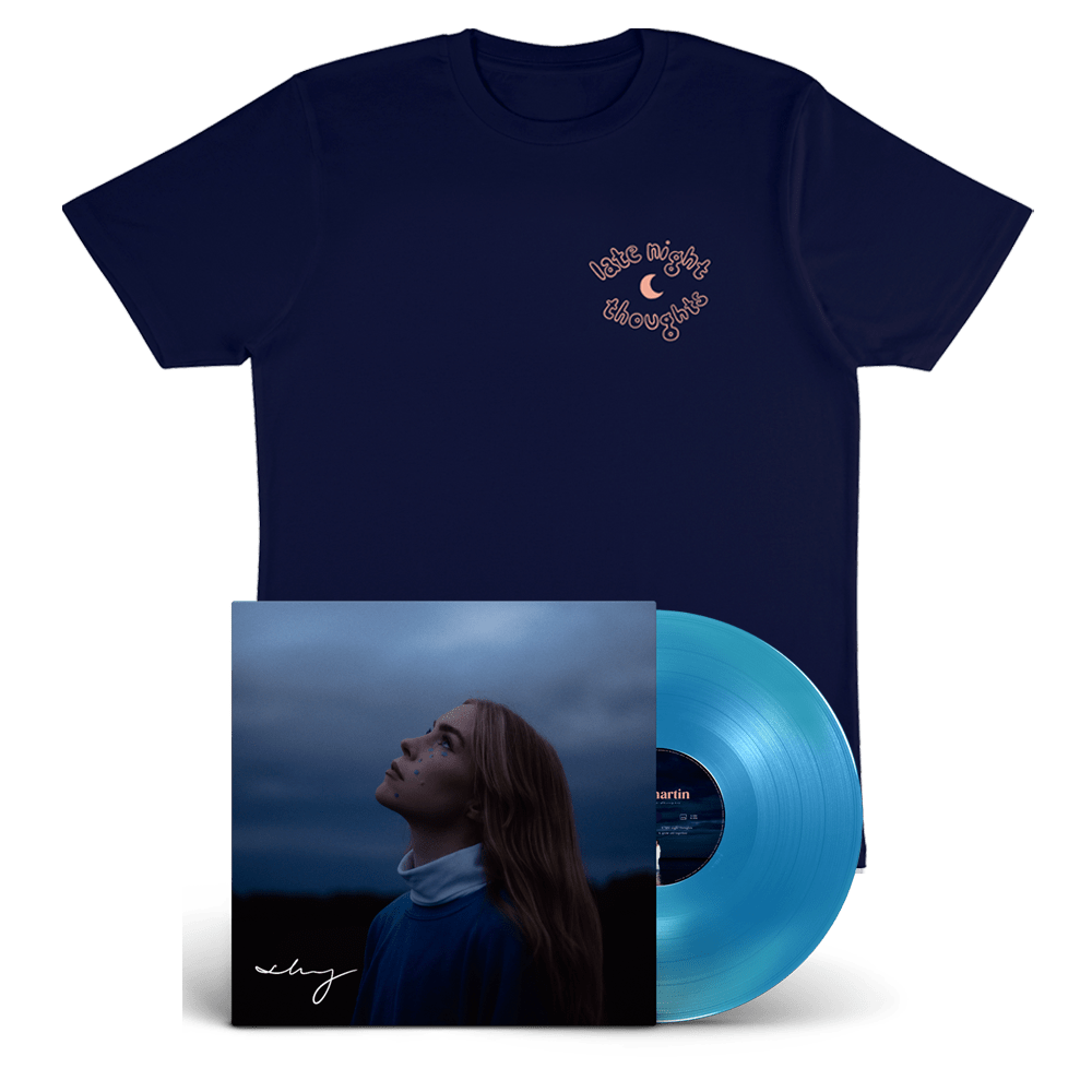 shy martin - late night thoughts exclusive signed blue lp & t-shirt