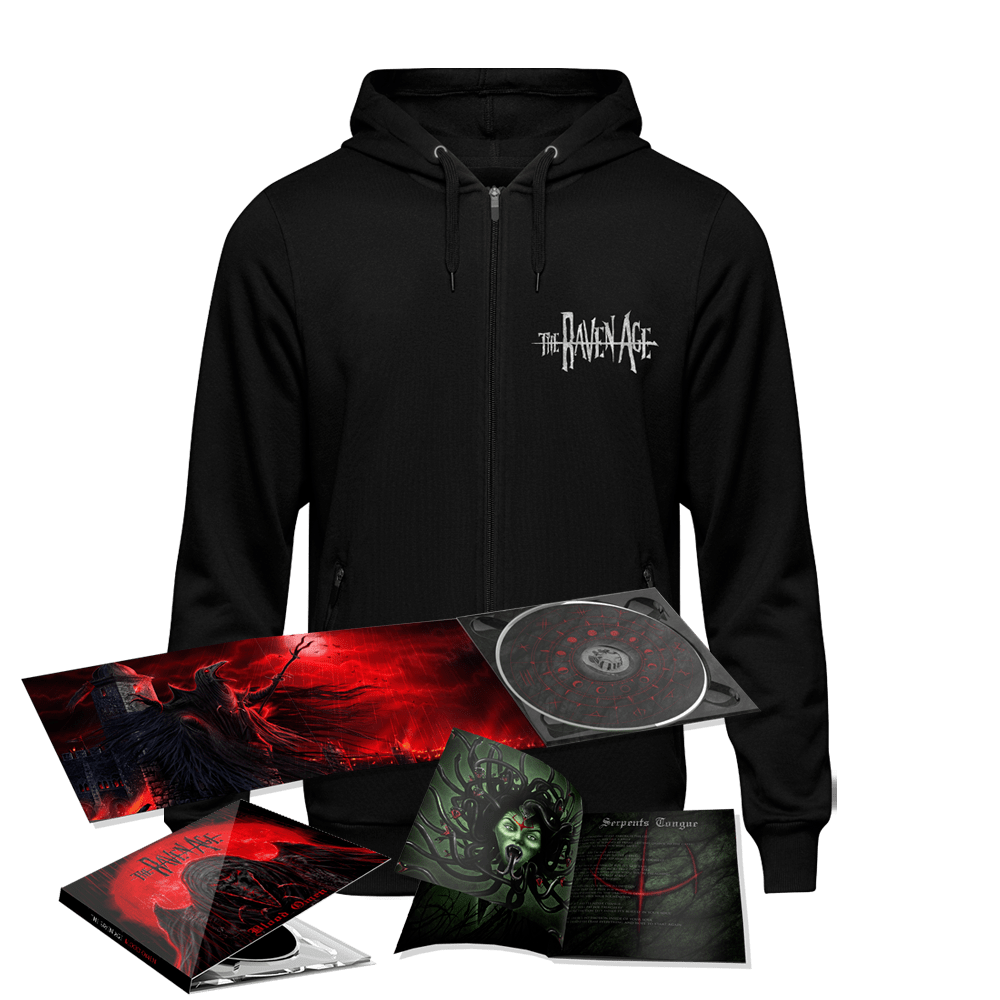 The Raven Age Print - Blood Omen Deluxe-CD & Zip Hoodie with Print