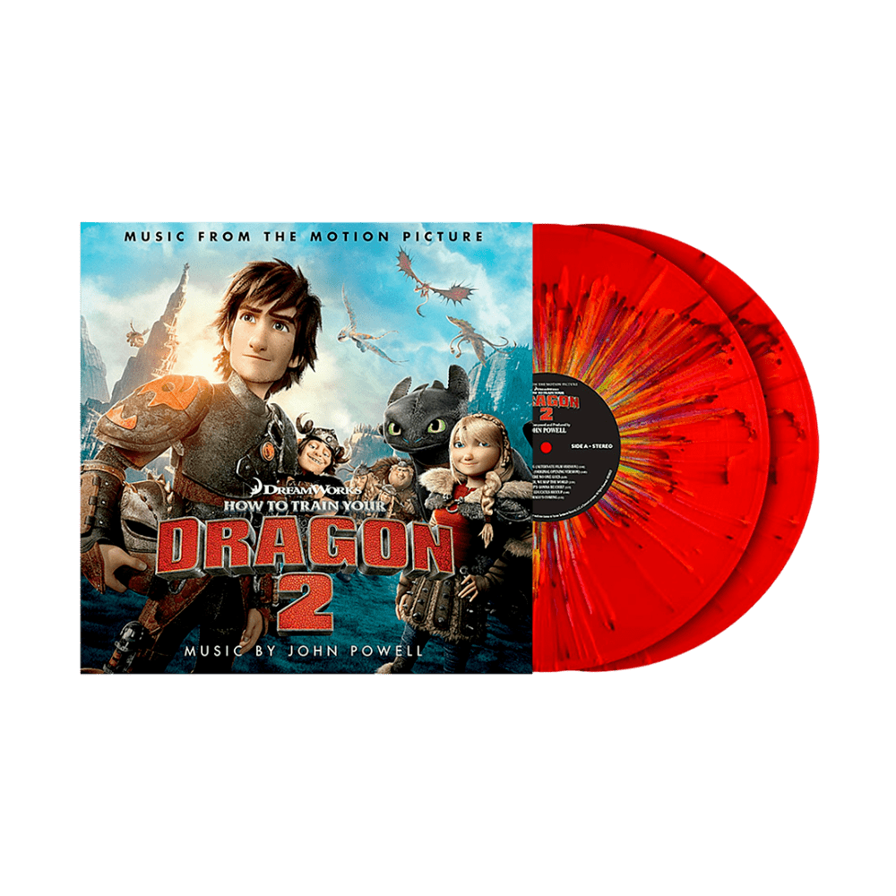 John Powell Vinyl - How To Train Your Dragon 2 Original Motion Picture Soundtrack RSD 2023 Red Splatter Double Vinyl