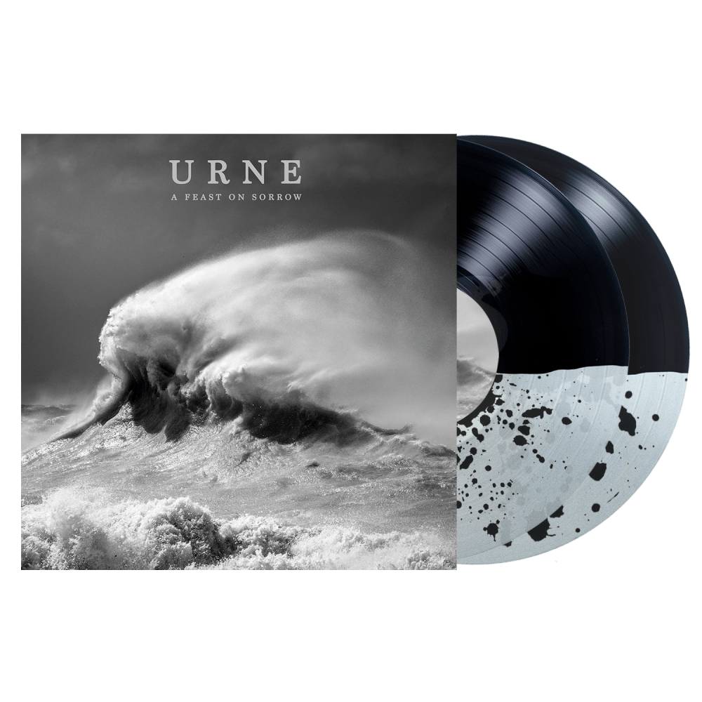 Urne - A Feast On Sorrow Clear with Black Splatter Double-Vinyl