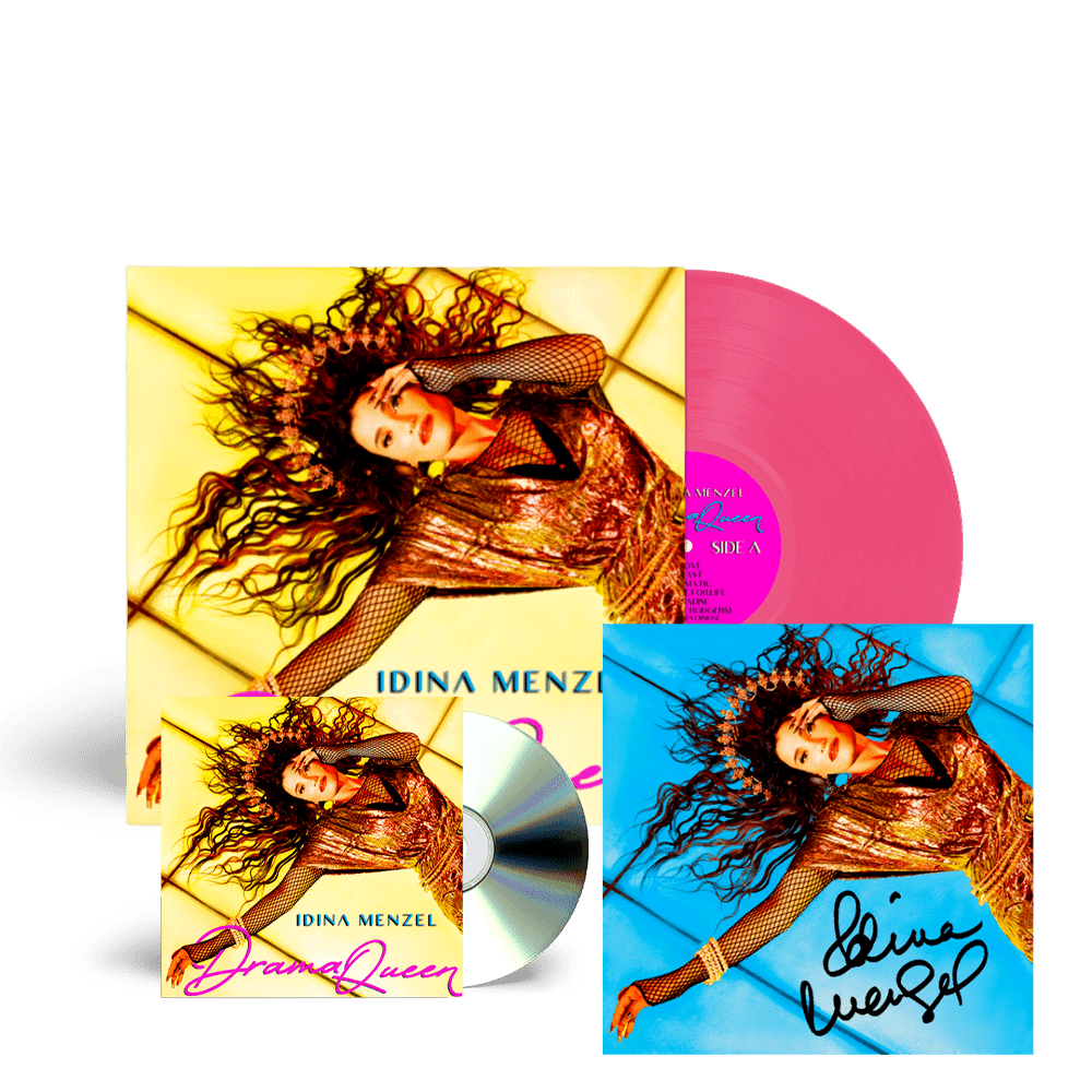 Idina Menzel Print - Drama Queen Hot Pink Colour Vinyl + CD + Print