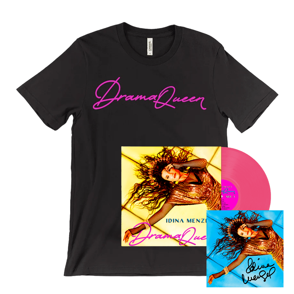 Idina Menzel - Drama Queen Hot Pink Colour Vinyl-Drama Queen T-Shirt-Print