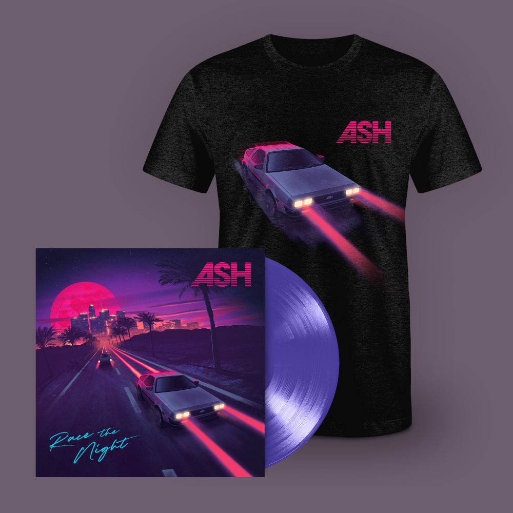 Ash – Race The Night Exclusive Limited Edition Purple Coloured Vinyl + Exclusive T-Shirt with Signed Print