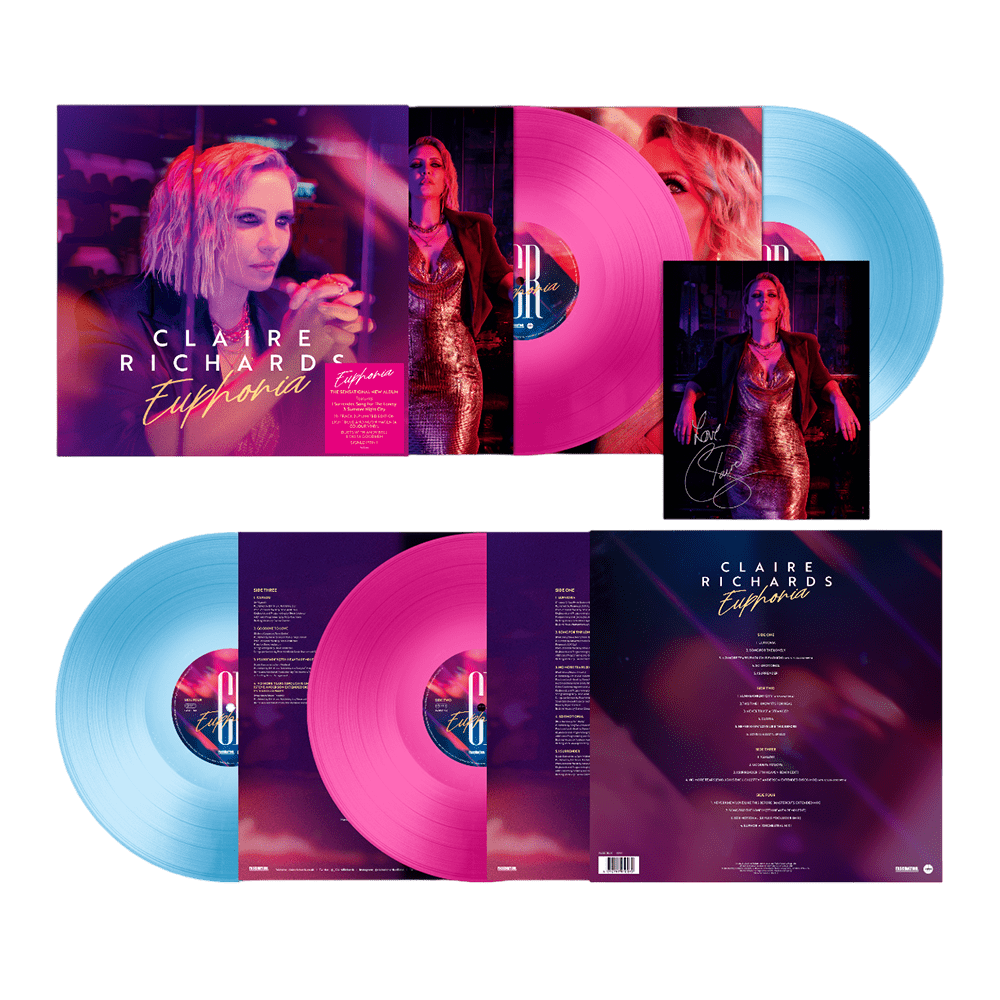 Claire Richards - Euphoria Light BlueNeon Magenta inc Signed Insert  Double-Vinyl