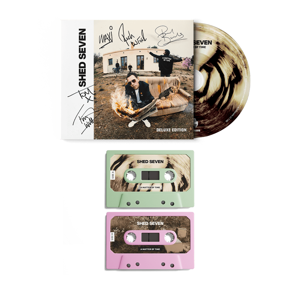 Shed Seven - A Matter of Time Deluxe Digipak Signed + Pink/Green Cassette