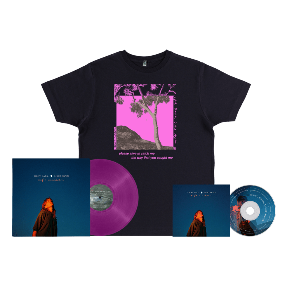 Angie McMahon - Light, Dark, Light Again CD + Purple Vinyl [Exclusive] + Navy Blue T-Shirt