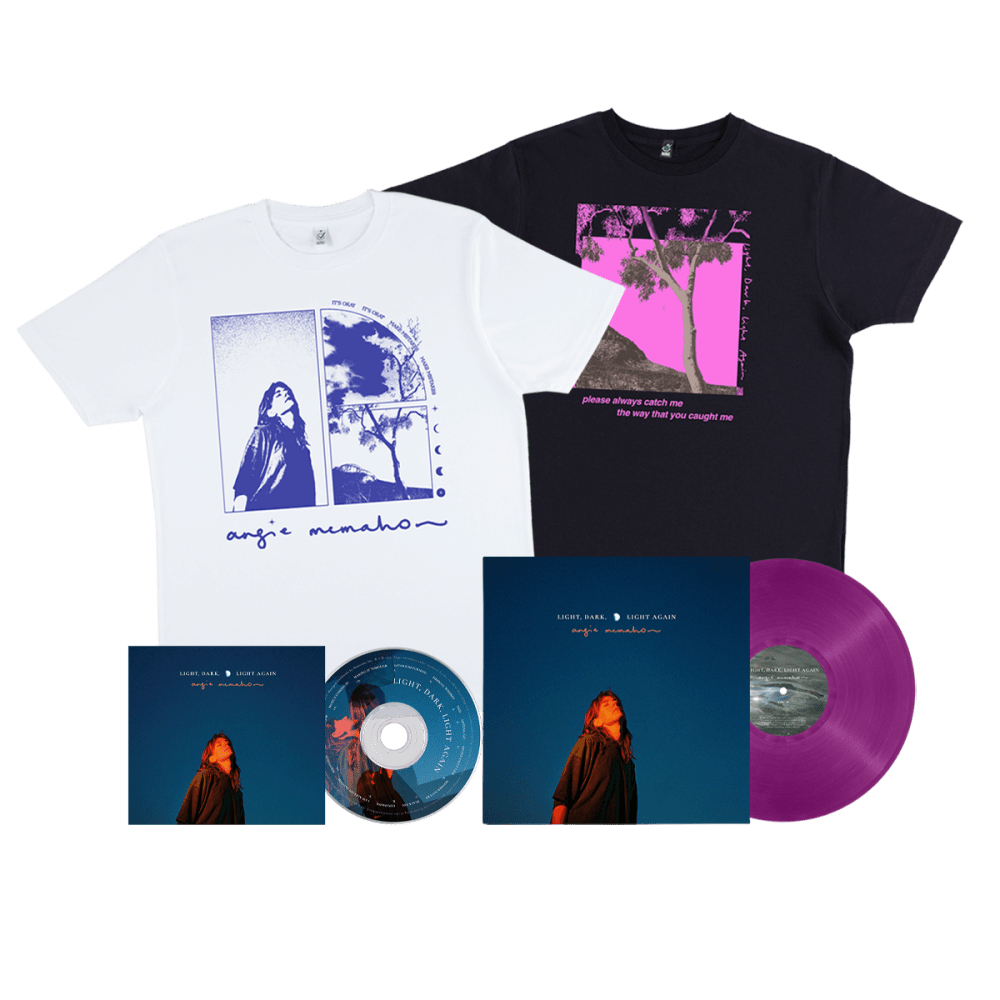 Angie McMahon - Light, Dark, Light Again CD + Purple Vinyl [Exclusive] + Navy Blue T-Shirt + White T-Shirt