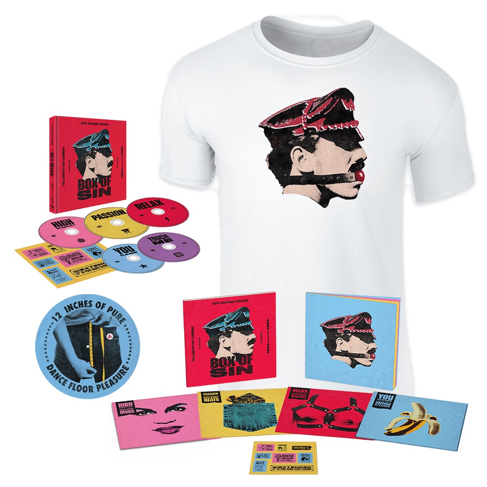 Various Artists - Disco Discharge Presents: Box Of Sin 4LP Boxset-5CD Boxset-Exclusive T-Shirt-Slipmat