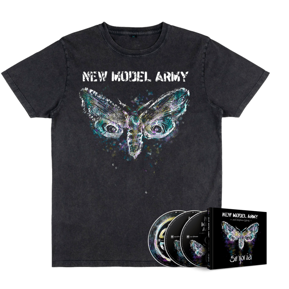 New Model Army - Sinfonia Ltd 2CD+DVD Mediabook-Exclusive Mens Washed-out T-Shirt