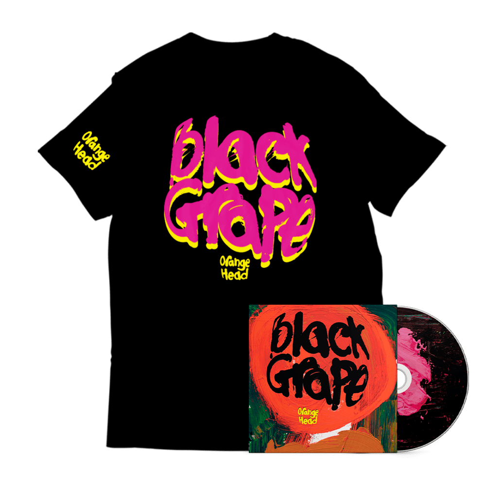 Black Grape - Orange Head Deluxe CD + Black T-Shirt + Postcard Set (Signed)