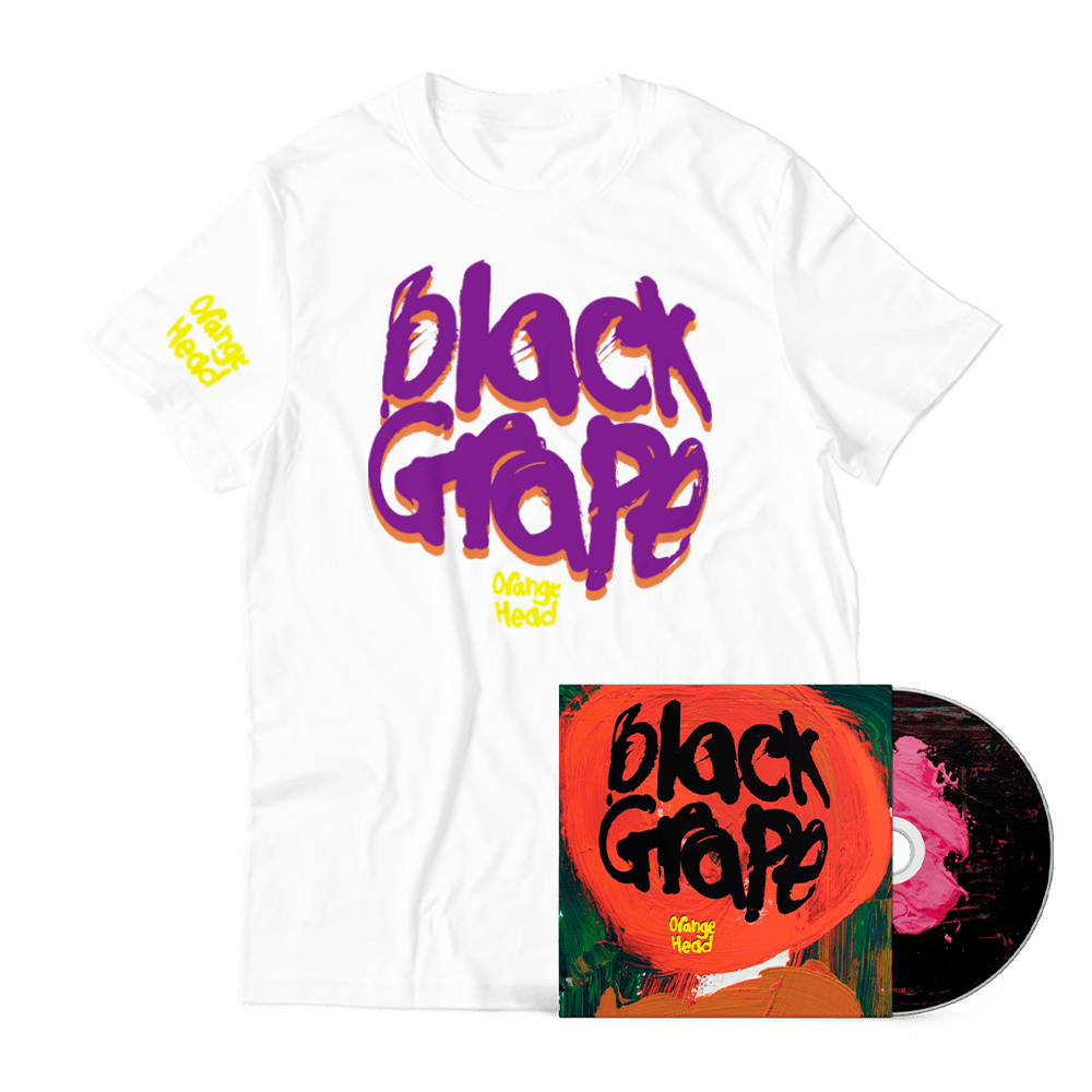 Black Grape - Orange Head Deluxe CD + White T-Shirt + Postcard Set (Signed)