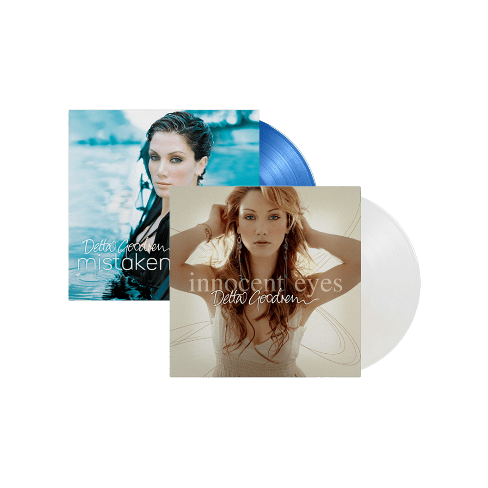 Delta Goodrem Vinyl - Innocent Eyes Clear + Mistaken Identity Blue Double Heavyweight Vinyl