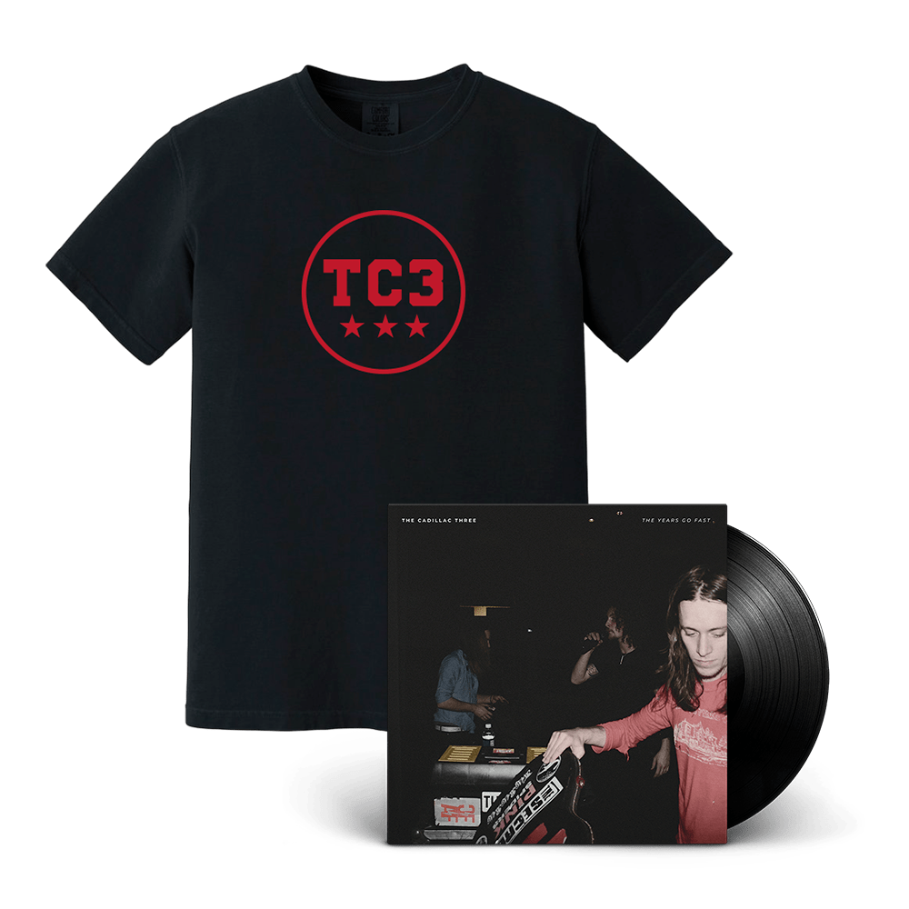 The Cadillac Three - The Years Go Fast Vinyl-12 Signed Print-3 Star T-Shirt