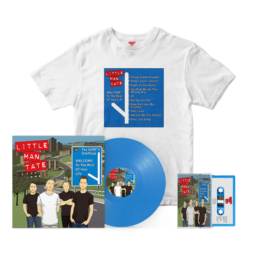 Little Man Tate - Welcome To The Rest Of Your Life Colour Vinyl Signed + Cassette + Road Sign T-Shirt