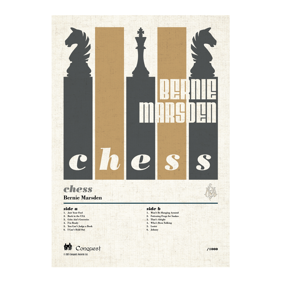 Bernie Marsden Print – Chess – Limited Edition Numbered Lithographic Print