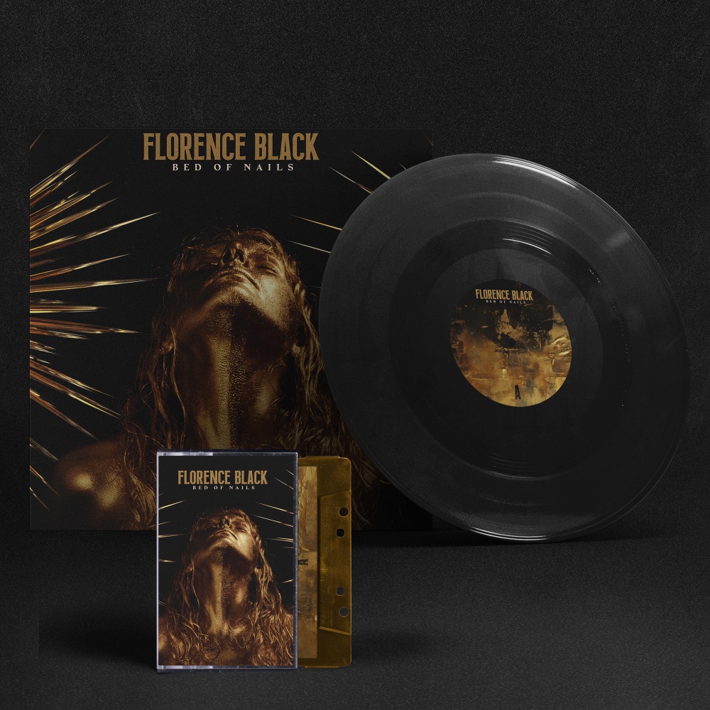 Florence Black - BED OF NAILS 12" VINYL ALBUM + GOLD CASSETTE ALBUM WITH EXCLUSIVE SIGNED PRINT