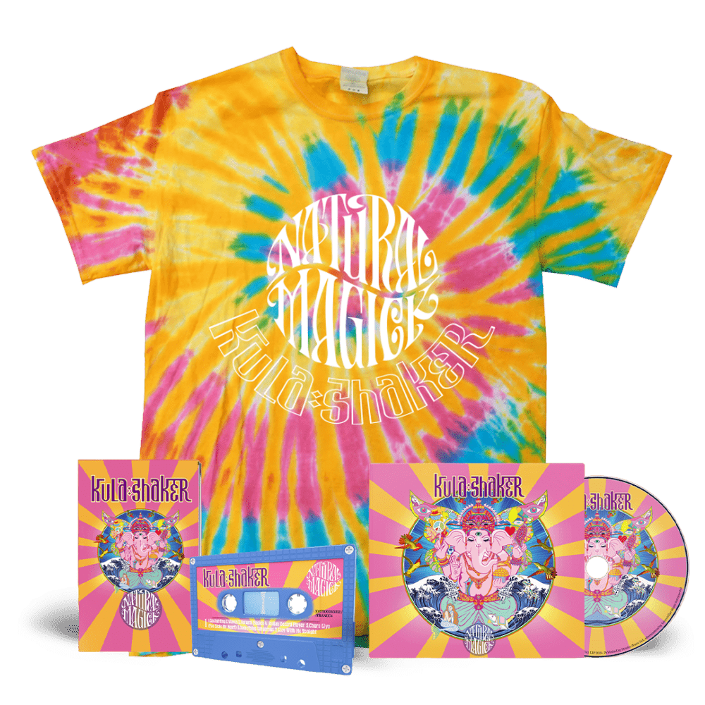 Kula Shaker - Natural Magick Exclusive Tie-dye T-Shirt + CD + Casette