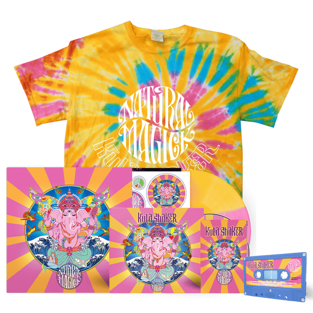 Kula Shaker - Natural Magick Pinwheel Colour Vinyl + Tie-dye T-Shirt + CD + Cassette