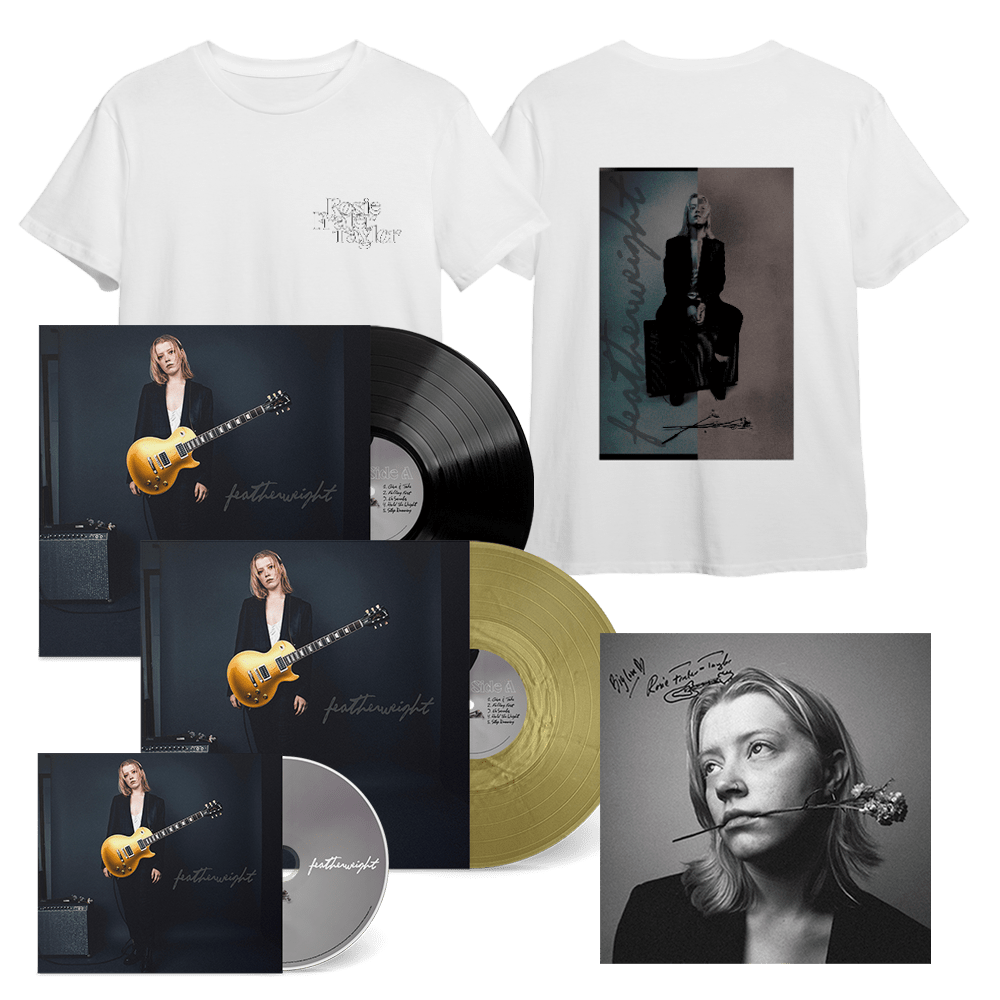 Rosie Frater-Taylor Tee - Featherweight CD + Gold Vinyl w/ Signed Art-Print + Black Vinyl + White Tee