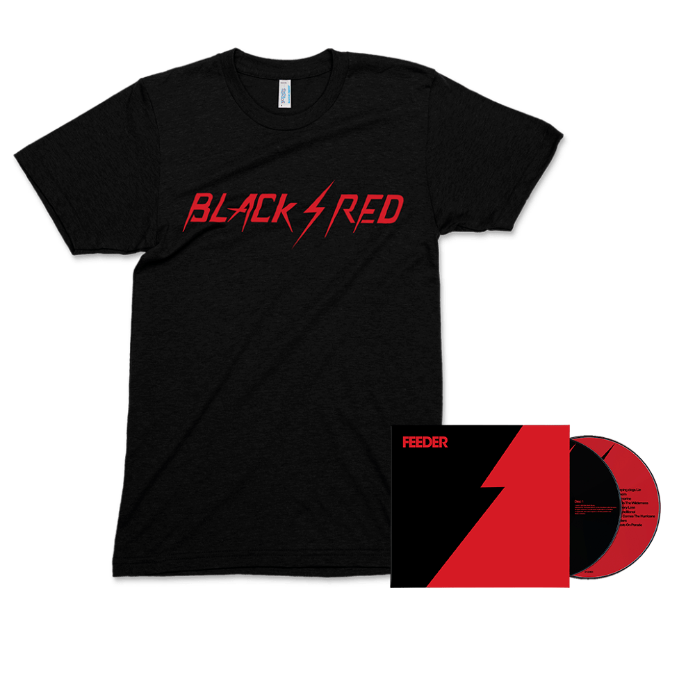 Feeder - Black / Red Double CD (Signed) + T-Shirt