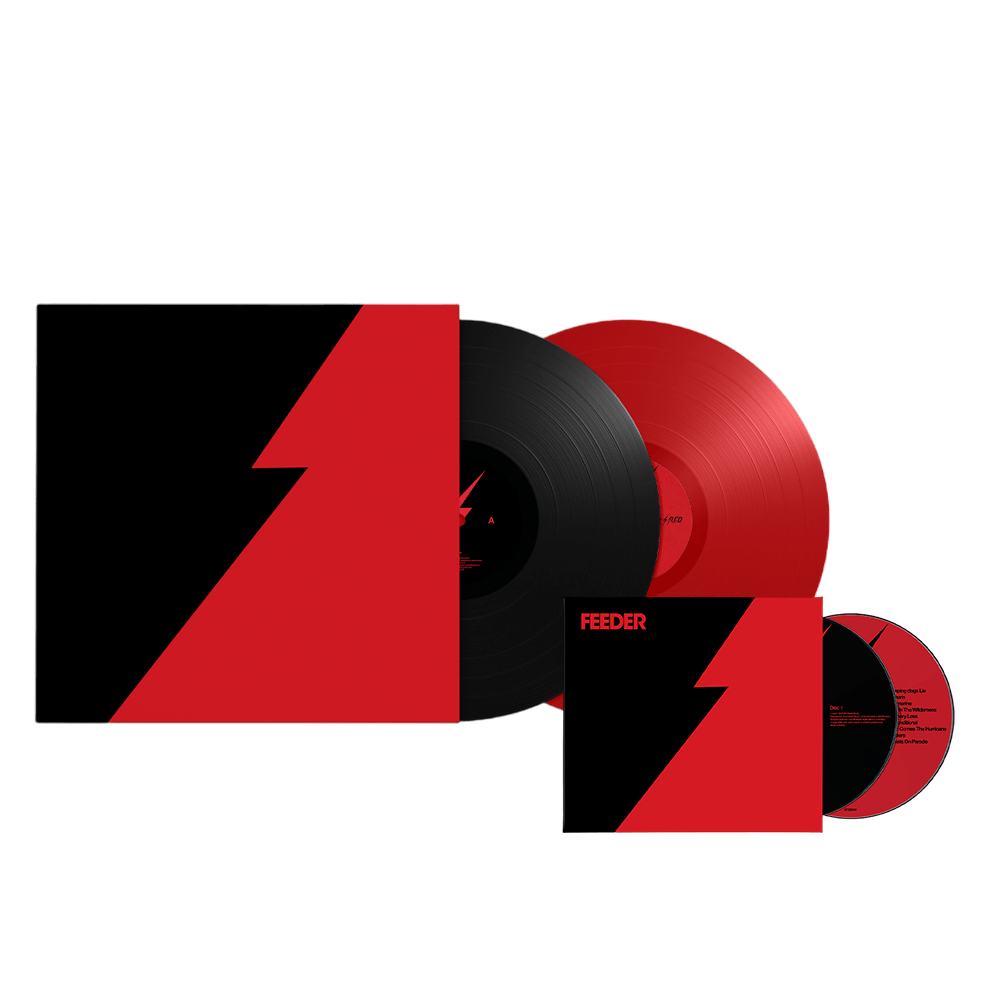 Feeder Vinyl - Black / Red Double CD Signed + Black/Red Double Vinyl