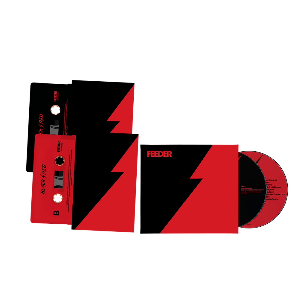 Feeder - Black / Red Double CD Signed + Choice of Cassette