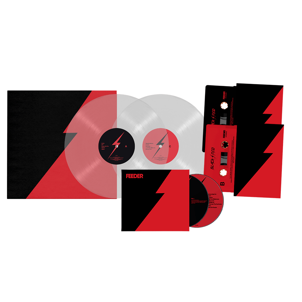 Feeder - Black / Red Double CD Signed + Exclusive Clear Heavyweight Double Vinyl Signed + Choice of Cassette