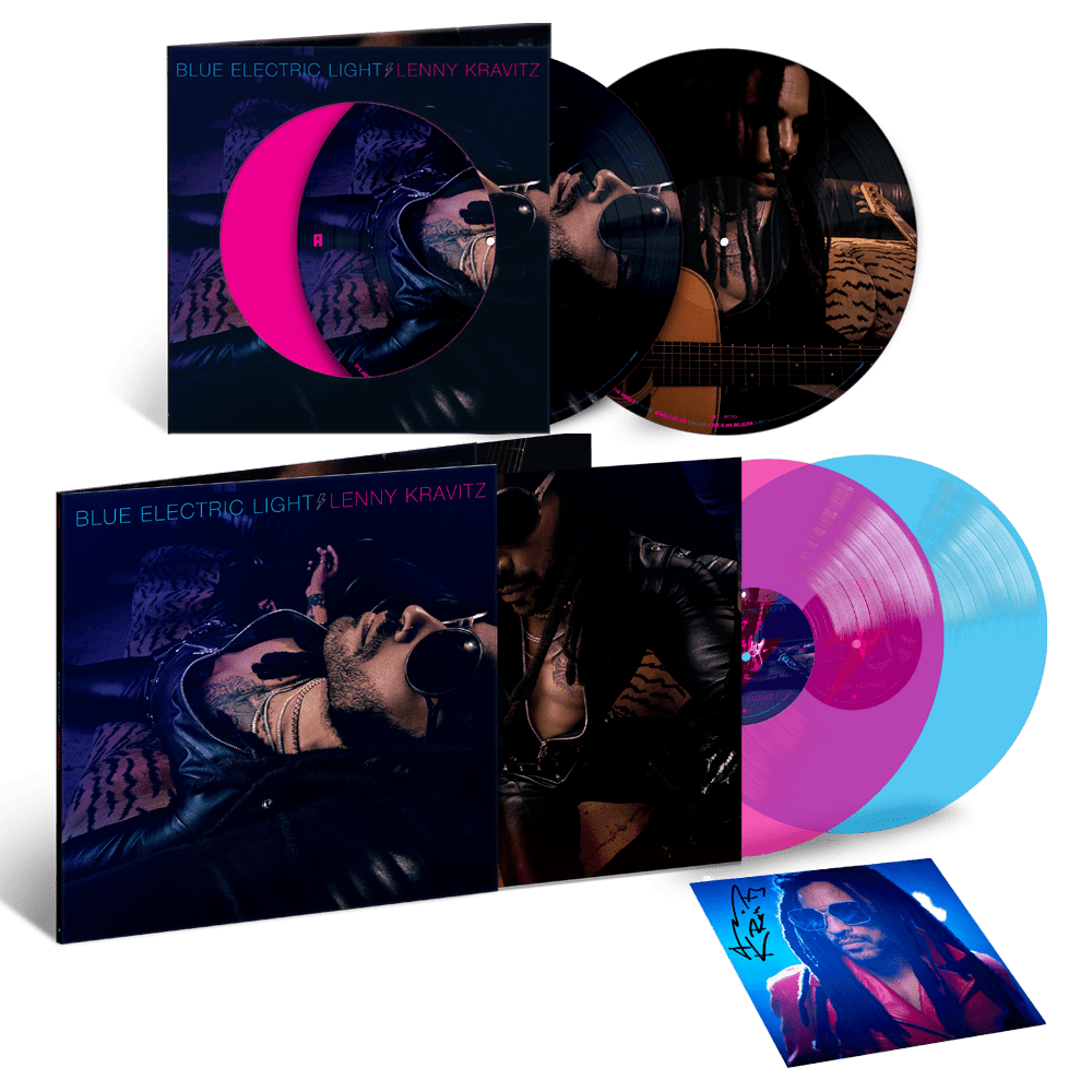 Lenny Kravitz - Blue Electric Light EXCLUSIVE Signed Double Coloured Vinyl LP + Double Picture Disc Vinyl LP