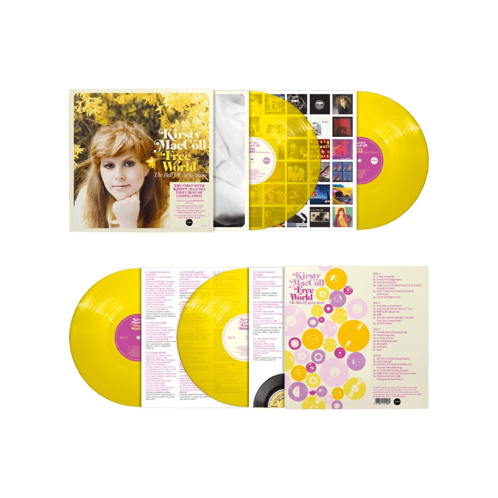 Kirsty MacColl Vinyl - Free World - The Best Of Kirsty MacColl 1979-2000 Yellow Double Vinyl