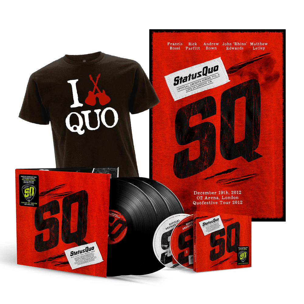 Status Quo - Official Archive Series Vol. 2 - Live In London Double CD + Triple Vinyl + T-Shirt + Poster