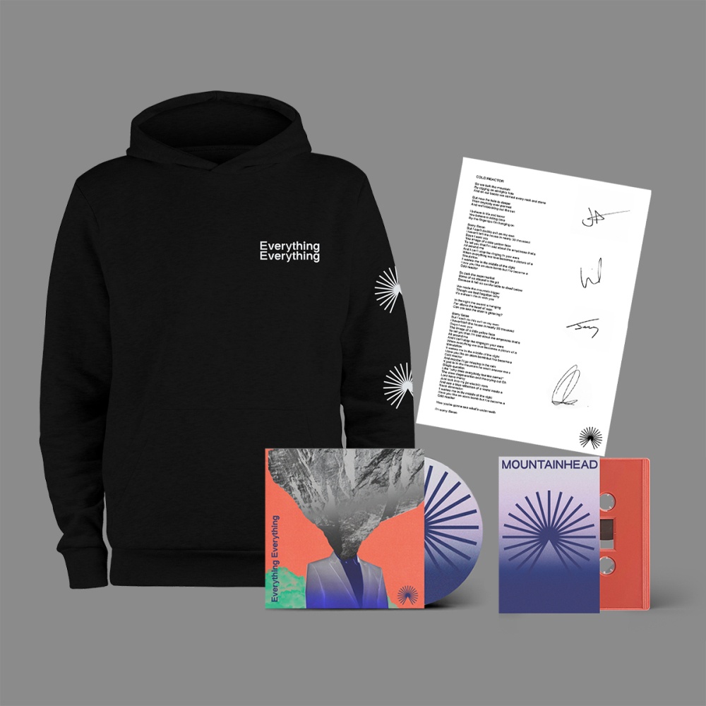 Everything Everything Sheet - Mountainhead CD + Cassette + Hoodie Inc Signed Lyric Sheet