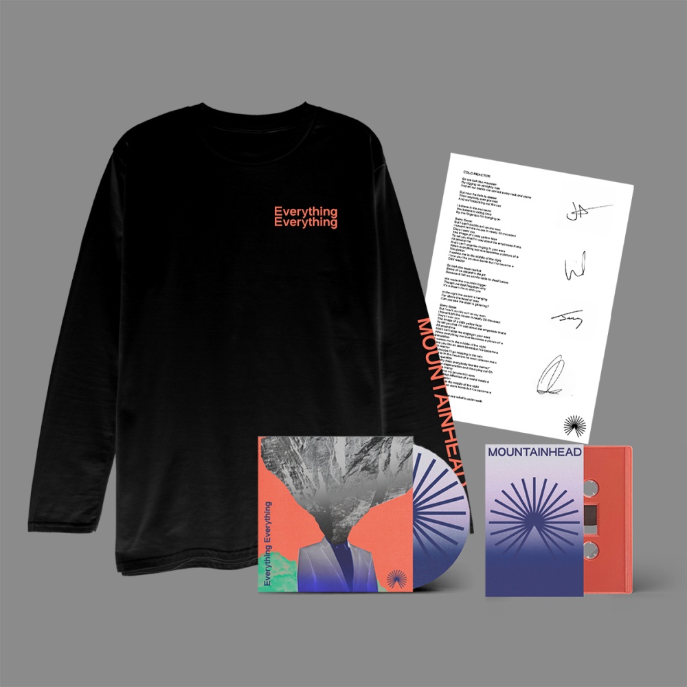 Everything Everything Sheet - Mountainhead CD + Cassette + Longsleeve Black - White Inc Signed Lyric Sheet