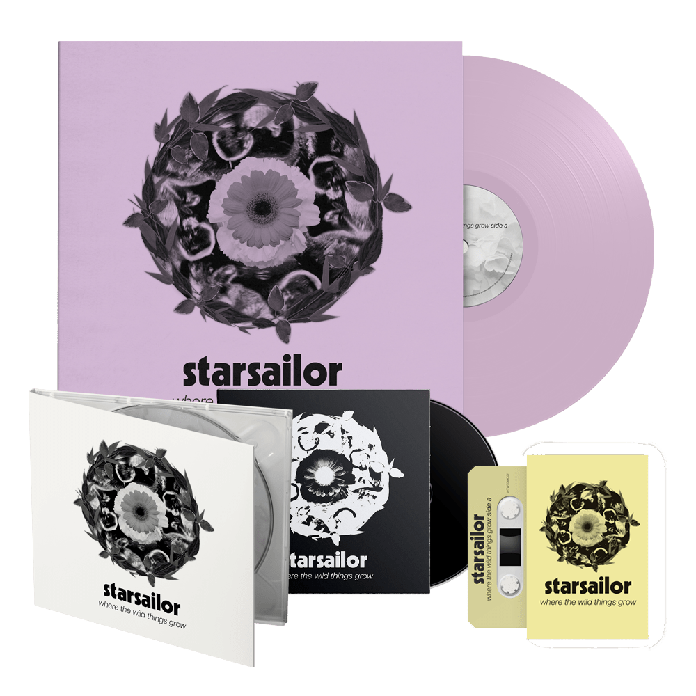 Starsailor - Where The Wild Things Grow Exclusive Lilac Signed Vinyl + Signed CD + Sunflower Cassette