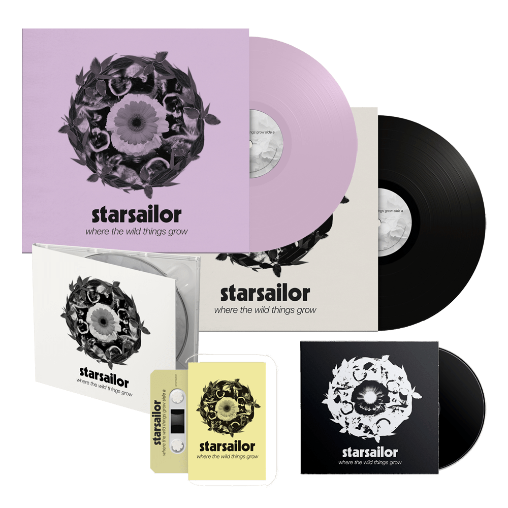 Starsailor - Where The Wild Things Grow Exclusive Lilac Signed Vinyl + Lily Edition Signed Black Heavyweight Vinyl + Signed CD + Sunflower Cassette