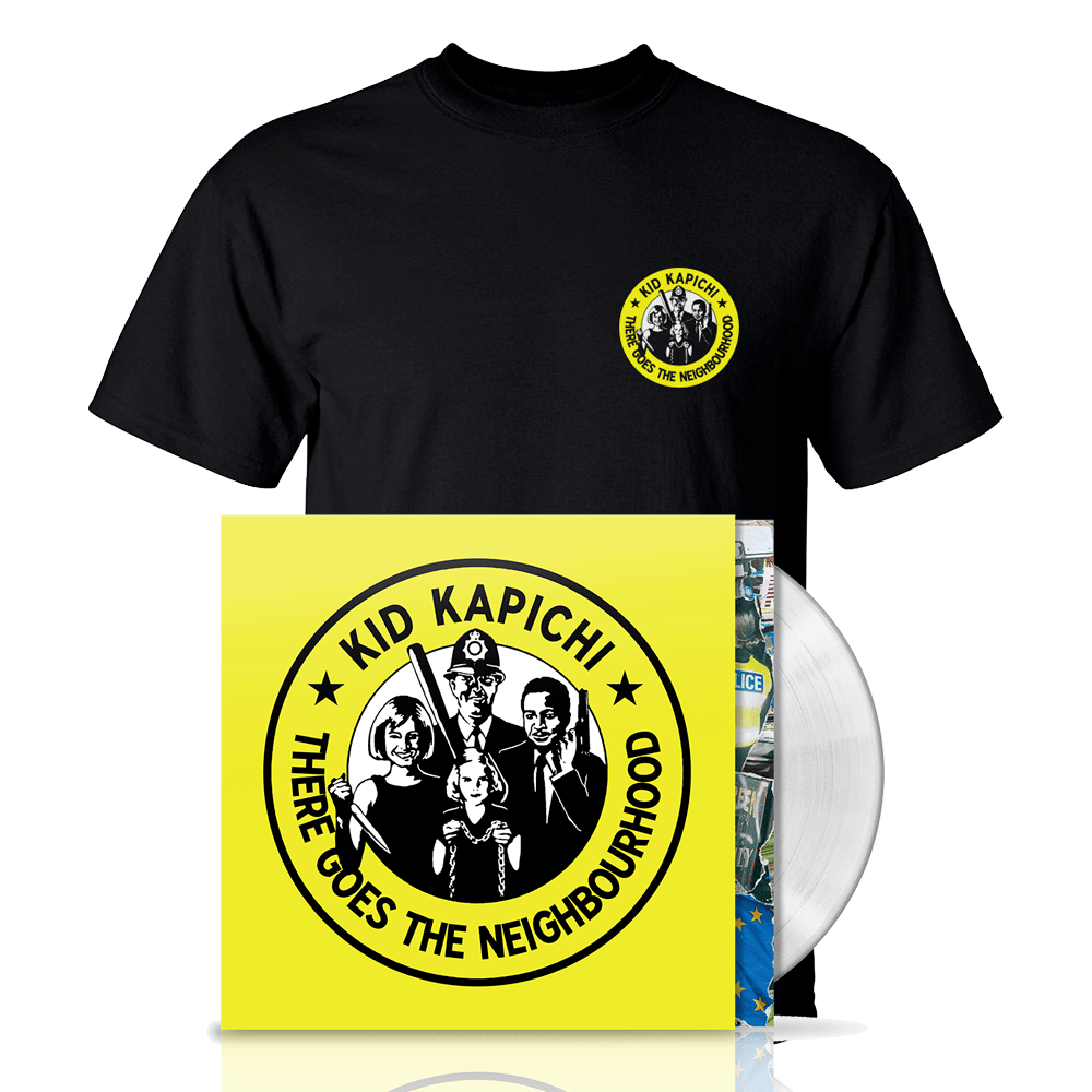 Kid Kapichi - There Goes The Neighbourhood Exclusive Clear Glow In The Dark Vinyl & T-Shirt