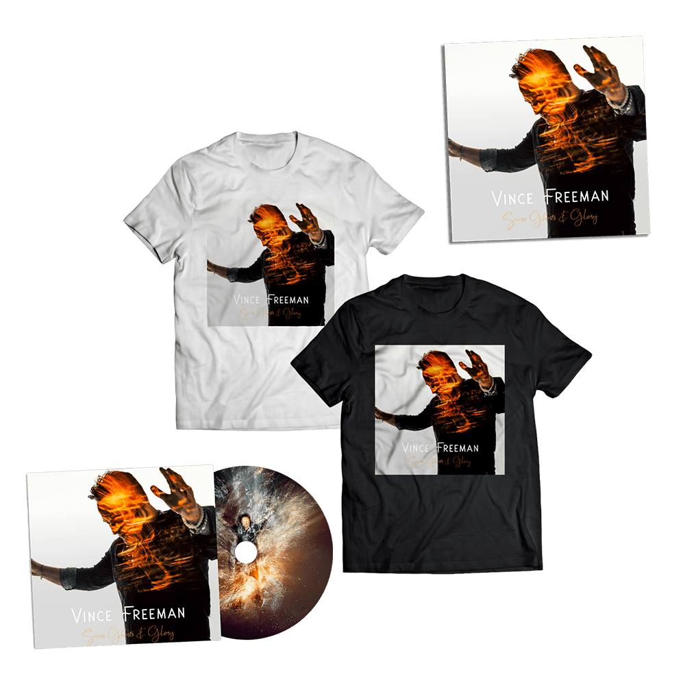 Vince Freeman - Scars, Ghosts & Glory (Signed) CD + T-Shirt + Print