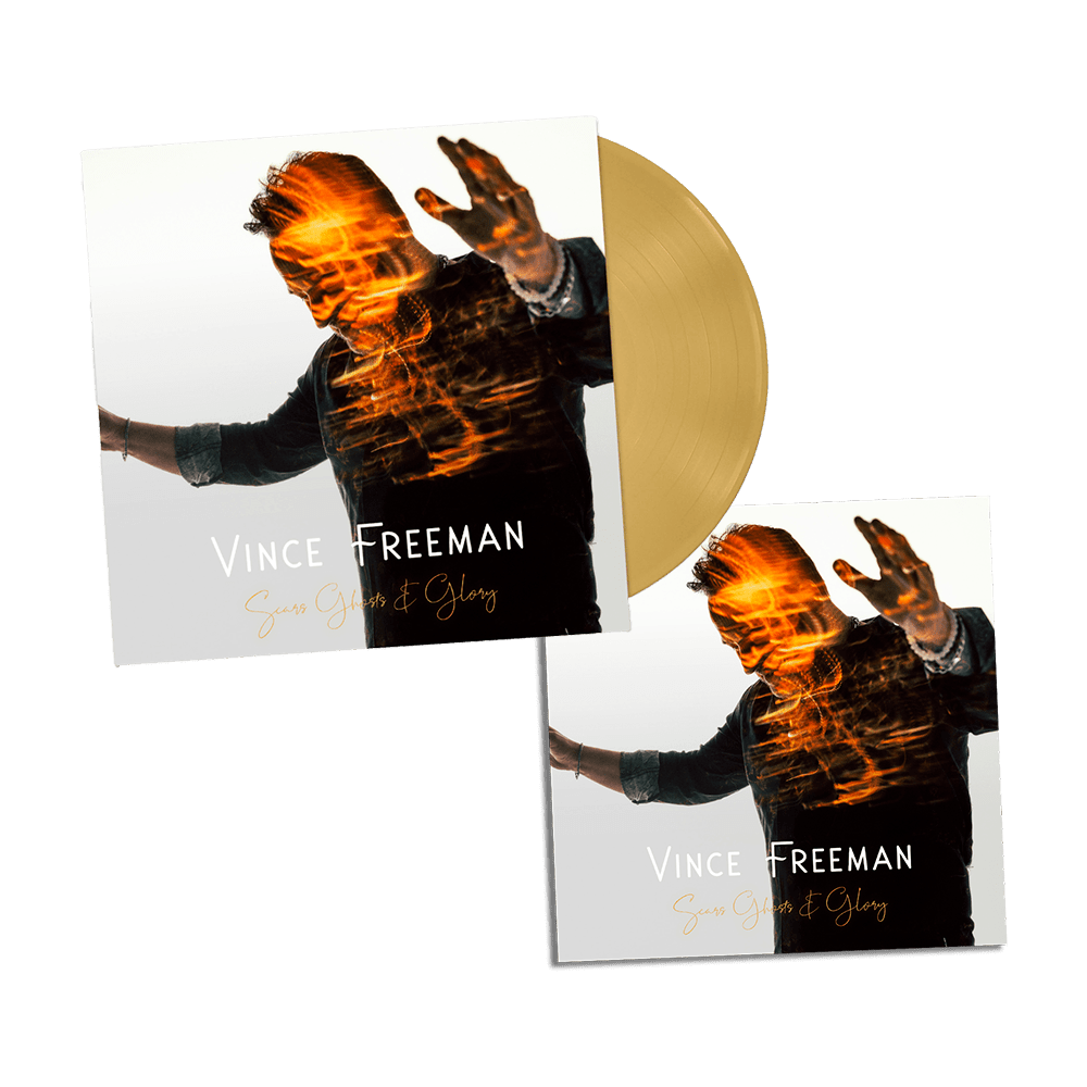 Vince Freeman - Scars-Ghosts & Glory Signed Gold Vinyl-Print