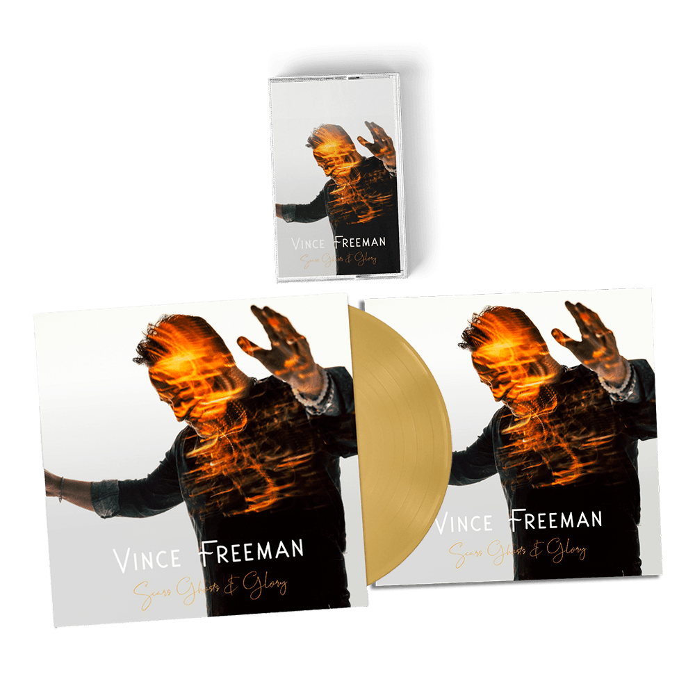 Vince Freeman Print - Scars Ghosts & Glory Signed Gold Vinyl + Signed Cassette + Print