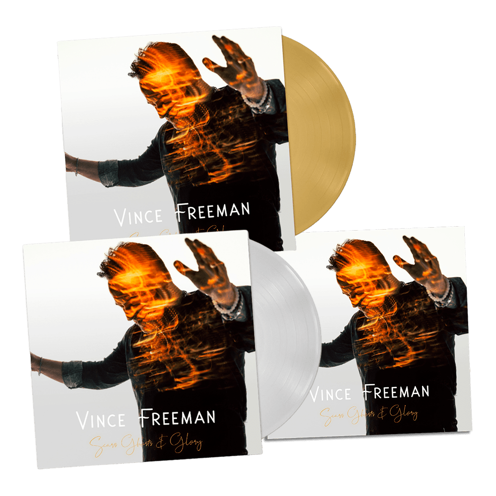 Vince Freeman Print - Scars Ghosts & Glory Signed Gold Vinyl + Signed White Vinyl + Print