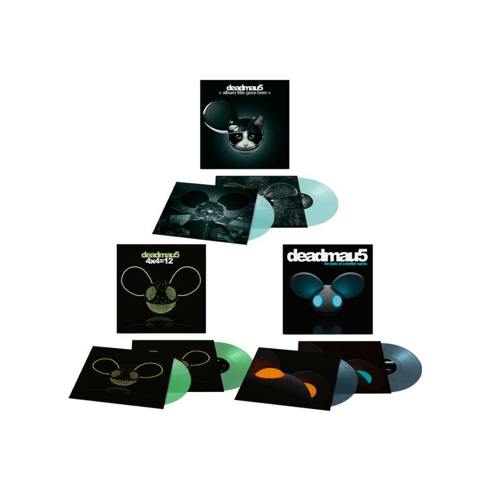 deadmau5 Vinyl - For Lack Of A Better Name + 4x4=12 + Album Title Goes Here Transparent Coloured Double Vinyl