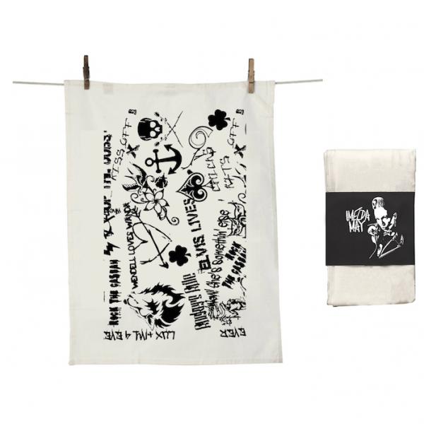 Imelda May Towel - Black & White Tea Towel