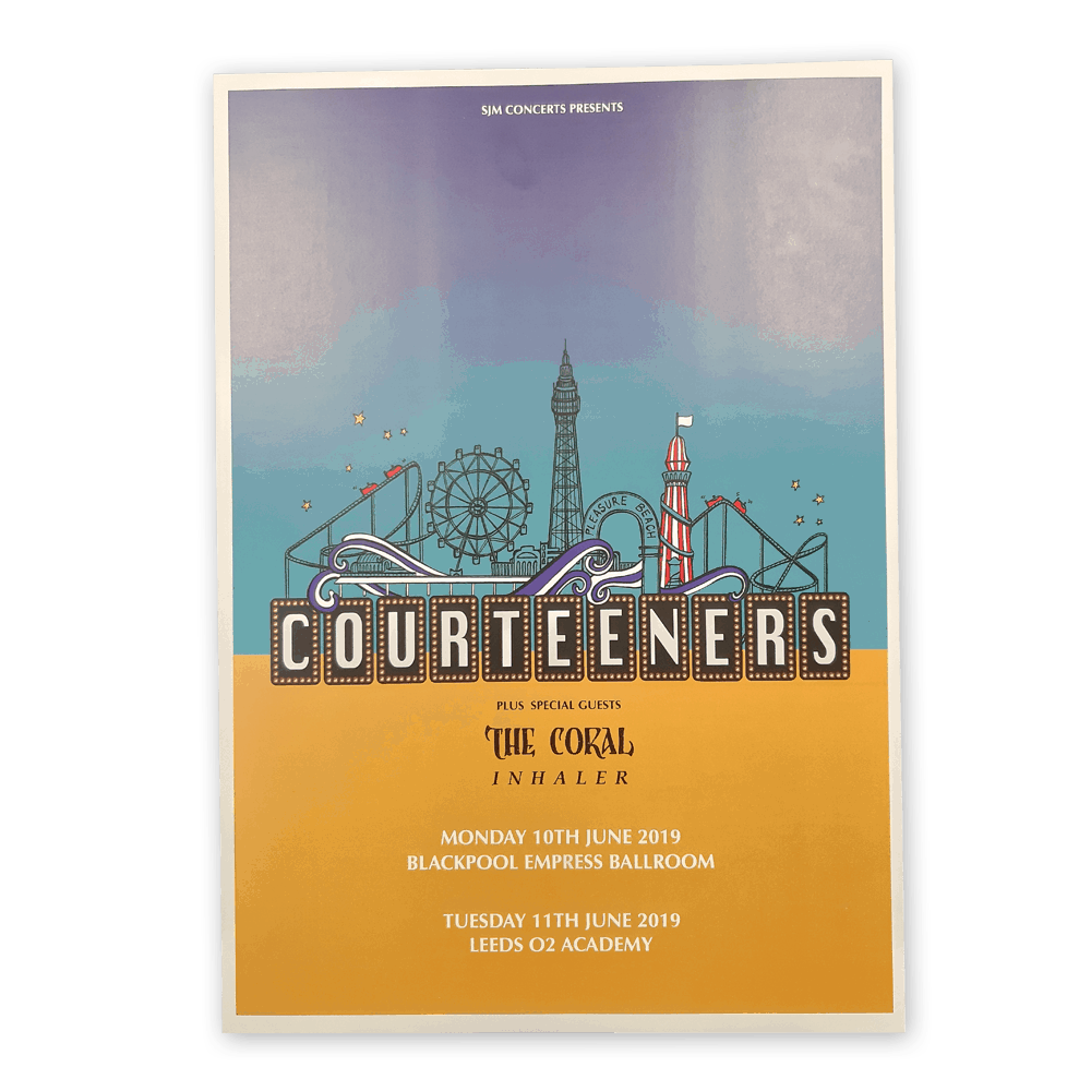 Courteeners - Blackpool & Leeds Gig Poster Print