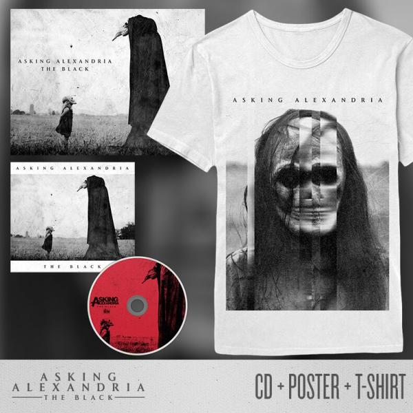 Asking Alexandria - The Black CD-Poster-White T-Shirt